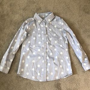 Button up polka dot shirt
